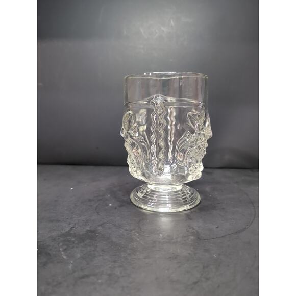 Tiki Clear Glass Mug,‎ Princess Kaiulani Mug, Happy Sad Face, Hawaii Tiki Glass - Picture 2 of 10